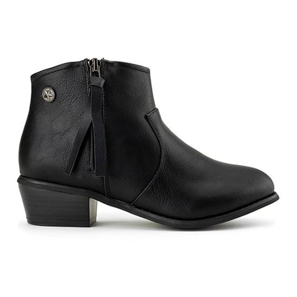 NIB Room of Fashion Black Vegan Side Zip Bootie, Size 7.5M - Picture 2 of 4